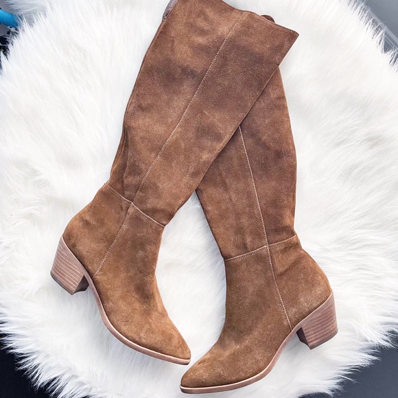 Steve Madden Shoes - Steve Madden Largo Cognac Suede Knee High Boot